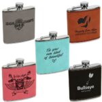 Stainless Steel Leatherette Flask