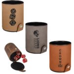 Leatherette Dice Cup with 5 Dice