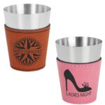 Stainless Steel Leatherette Shot Cup