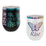 Stainless Steel Vacuum Sealed 12oz Wine Tumblers/Prism